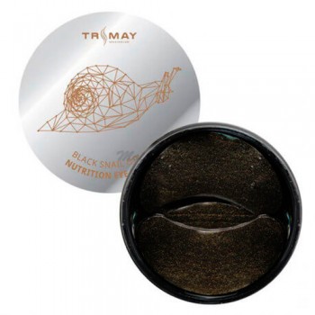Гидрогелевые патчи с муцином чёрной улитки и золотом Trimay Black Snail Gold Nutrition Eye Patch