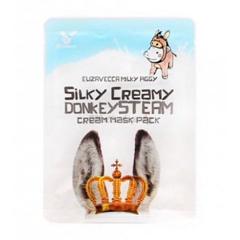 Маска с паровым кремом из молока ослиц ELIZAVECCA Silky Creamy Donkey Steam Cream Mask