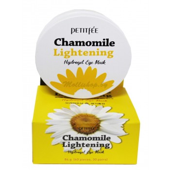 Патчи против темных кругов с экстрактом ромашки Petitfee Chamomile Lightening Hydrogel Eye Mask