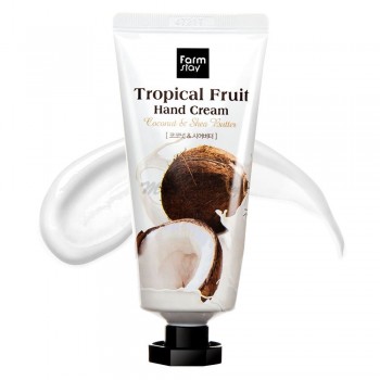 Крем для рук "Тропические фрукты" с кокосом и маслом ши FarmStay Tropical Fruit Hand Cream Coconut & Shea Butter