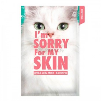 Успокаивающая тканевая маска с центеллой I`m Sorry For My Skin pH5.5 Jelly Mask-Soothing (Cat)