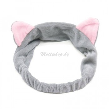 Повязка для волос Кошачьи ушки AYOUME Hair Band Cat Ears - серая
