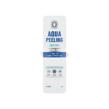 Очищающие палочки для лица с АНА-кислотами A`PIEU Aqua Peeling Cotton Swab - 01. Mild Type - мягкий пиленг с экстрактом лимона.