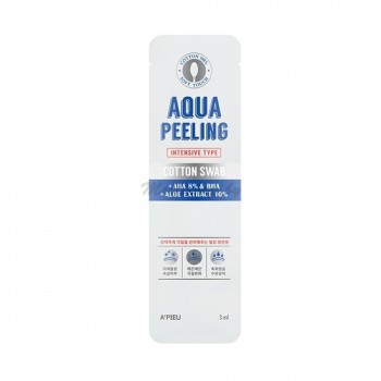 Очищающие палочки для лица с АНА-кислотами A`PIEU Aqua Peeling Cotton Swab - 02. Intensive Type - интенсивный пилинг с экстрактом алоэ.