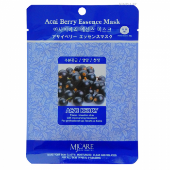 Тканевая маска для лица с экстрактом ягод асаи Mijin care Acai Berry Essence Mask