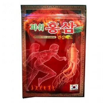 Пластырь согревающий с красным женьшенем Korean Red Ginseng Power Pad 20 шт.