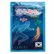 Пластырь Korean Glu Red Ginsen с глюкозамином 25шт