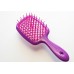 Расческа для волос фиолетовая с малиновыми зубчиками Janeke Superbrush Purple