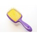 Расческа для волос фиолетовая с желтыми зубчиками Janeke Superbrush Purple And Yellow