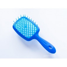 Расческа для волос ярко синий с голубыми зубчиками зубчиками Janeke Superbrush