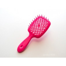 Щетка для волос розовая Janeke Superbrush small Fuxia Fluorescente