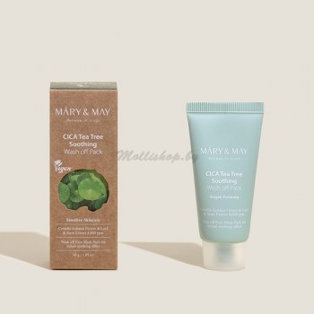 Глиняная маска для чувствительной кожи Mary&May CICA TeaTree Soothing Wash Off Pack 30 г
