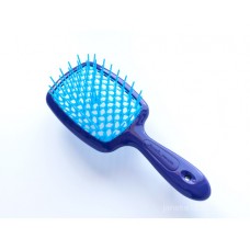 Расческа для волос сине-фиолетовая с голубыми зубчиками Janeke Superbrush 86SP226VIT