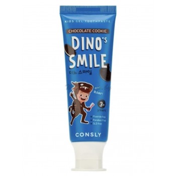Детская гелевая зубная паста со вкусом печенья Consly Орео Dino's Smile Kids Gel Toothpaste Chocolate cookie