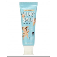 Детская гелевая зубная паста со вкусом мороженого (пломбир) Consly Dino's Smile Kids Gel Toothpaste Ice cream