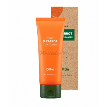 Очищающая веган-пенка на основе моркови Ottie Vegan Beta-Carrot Foam Cleanser