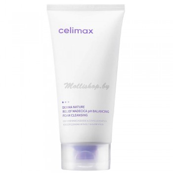 Слабокислотная очищающая пенка Celimax Derma Nature Relief Madecica pH Balancing Foam Cleansing