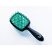 Расчёска для волос черная с бирюзовыми зубчиками Janeke Superbrush 
