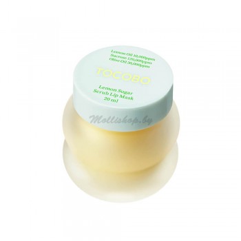 Несмываемая сахарная маска-скраб для губ Tocobo Lemon Sugar Scrub Lip Mask