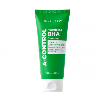 Очищающая пенка с салициловой кислотой для проблемной кожи Nineless A-Control Heartleaf & BHA Cleanser 120 мл