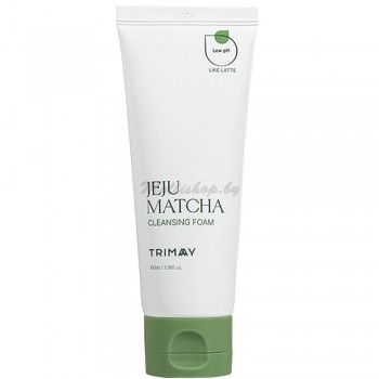 Слабокислотная пенка для умывания с чаем матча Trimay Jeju Matcha Low pH Cleansing Foam