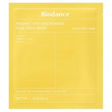 Гидрогелевая маска с ниацинамидом для сияния кожи Biodance Radiant Vita Niacinamide Real Deep Mask