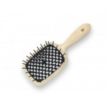  Расчёска для волос слоновая кость с черными зубчиками Janeke Superbrush