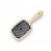  Расчёска для волос слоновая кость с черными зубчиками Janeke Superbrush