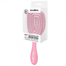 Расческа для сухих и влажных волос с ароматом клубники MZ0011 / Wet Detangler Brush Oval Strawberry