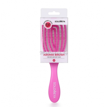 Расческа для сухих и влажных волос с ароматом малины / Wet Detangler Brush Oval Raspberry
