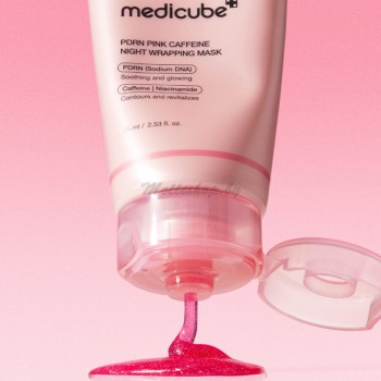 Ночная маска-плёнка с ПДРН и кофеином medicube PDRN Pink Caffeine Night Wrapping Mask