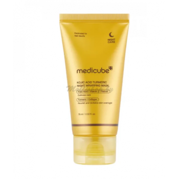 Ночная маска-плёнка с ретинолом и витамином С Medicube Kojic Acid Turmeric Night Wrapping Mask 75мл Ночная маска-плёнка с ретинолом и витамином С Medicube Kojic Acid Turmeric Night Wrapping Mask 75мл