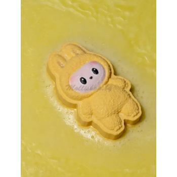 Бомбочка для ванны Лабубу желтая Dusha 220 гр