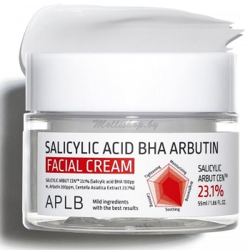 Крем для лица с салициловой кислотой APLB Salicylic Acid BHA Arbutin Facial Cream 55мл