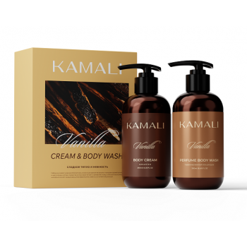 Набор из крема для тела и геля для душа Vanilla CREAM & BODY WASH KAMALI