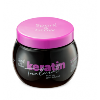 Маска для волос с эффектом кератина - Hair mask with keratin effect Spark&Glow 500мл