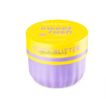Баттер для тела с ароматом соленой карамели - Body butter purple toffee scent Spark&Glow 250мл