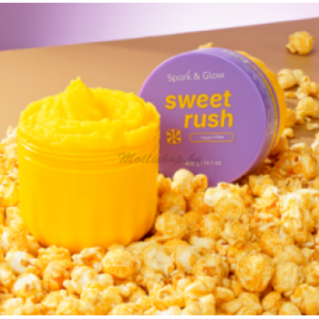Скраб для тела с ароматом соленой карамели - Body scrub purple toffee scent Spark&Glow 400г