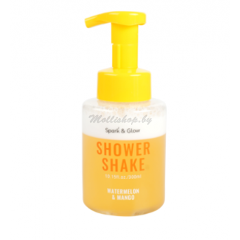 Гель-шейк для душа с ароматом арбуза и манго - Shower shake watermelon&mango Spark&Glow 300мл