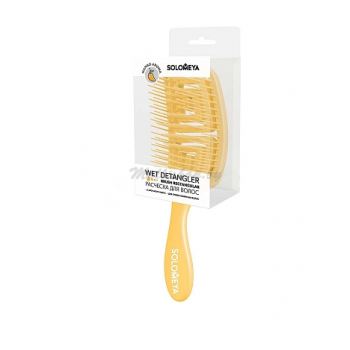 Расческа для сухих и влажных волос с ароматом манго MZ005 / Wet Detangler Brush Rectangular Mango