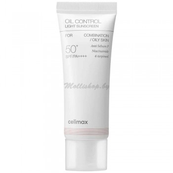 Лёгкий солнцезащитный крем для жирной кожи Celimax Oil Control Light Sunscreen SPF50+ PA++++