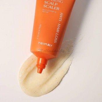 Солевой скраб для кожт головы Trimay Salt Ginseng Anti-Hair Loss Scalp Scaler 180ml