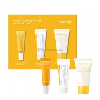 Набор миниатюр для выравнивания тона Celimax Pore+Dark Spot Brightening Kit
