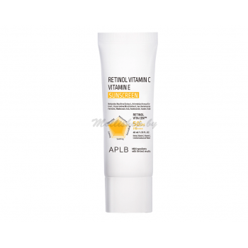 Солнцезащитный крем с ретинолом и витаминами SPF50 Retinol Vitamin C Vitamin E Sunscreen APLB 40 мл