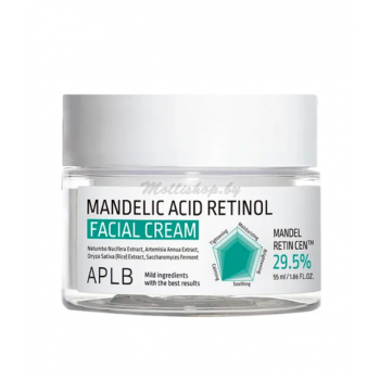 Обновляющий крем для лица с ретинолом и миндальной кислотой APLB Mandelic Acid Retinol Facial Cream 55 ml 